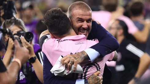 Beckham y Messi celebran el título de la Leagues Cup 2023.