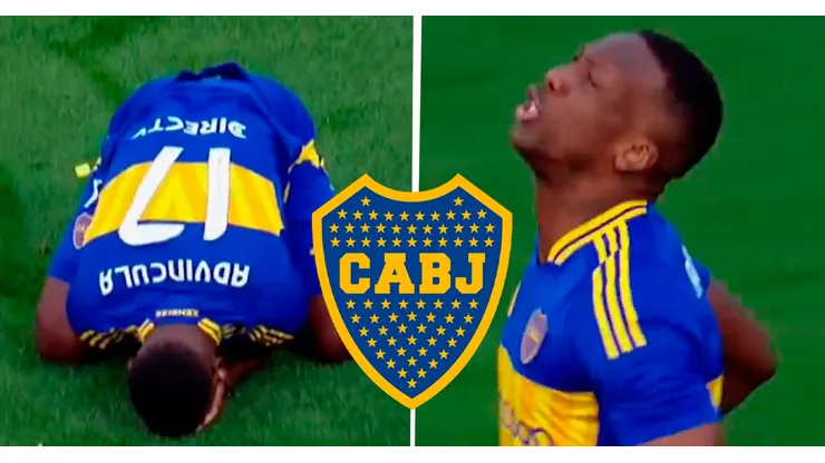 Luis Advíncula jugando el Boca Juniors vs. River Plate.