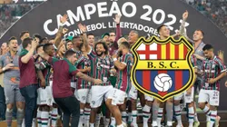 231105 — RIO DE JANEIRO, Nov. 5, 2023 — Fluminense s members celebrate during the awarding ceremony after the Copa Libertadores final between Fluminense and Boca Juniors at the Maracana stadium in Rio de Janeiro, Brazil, on Nov. 4, 2023. SPBRAZIL-RIO DE JANEIRO-COPA LIBERTADORES-FLUMINENSE VS BOCA JUNIORS WangxTiancong PUBLICATIONxNOTxINxCHN