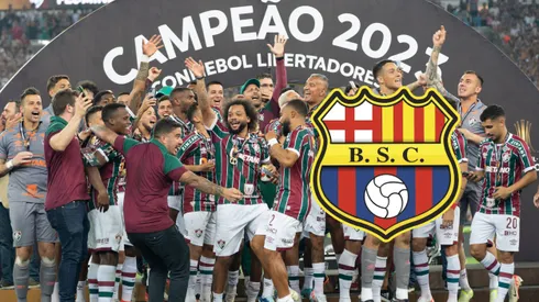 231105 — RIO DE JANEIRO, Nov. 5, 2023 — Fluminense s members celebrate during the awarding ceremony after the Copa Libertadores final between Fluminense and Boca Juniors at the Maracana stadium in Rio de Janeiro, Brazil, on Nov. 4, 2023. SPBRAZIL-RIO DE JANEIRO-COPA LIBERTADORES-FLUMINENSE VS BOCA JUNIORS WangxTiancong PUBLICATIONxNOTxINxCHN