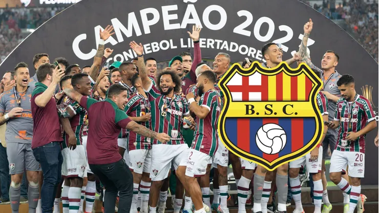 231105 — RIO DE JANEIRO, Nov. 5, 2023 — Fluminense s members celebrate during the awarding ceremony after the Copa Libertadores final between Fluminense and Boca Juniors at the Maracana stadium in Rio de Janeiro, Brazil, on Nov. 4, 2023. SPBRAZIL-RIO DE JANEIRO-COPA LIBERTADORES-FLUMINENSE VS BOCA JUNIORS WangxTiancong PUBLICATIONxNOTxINxCHN