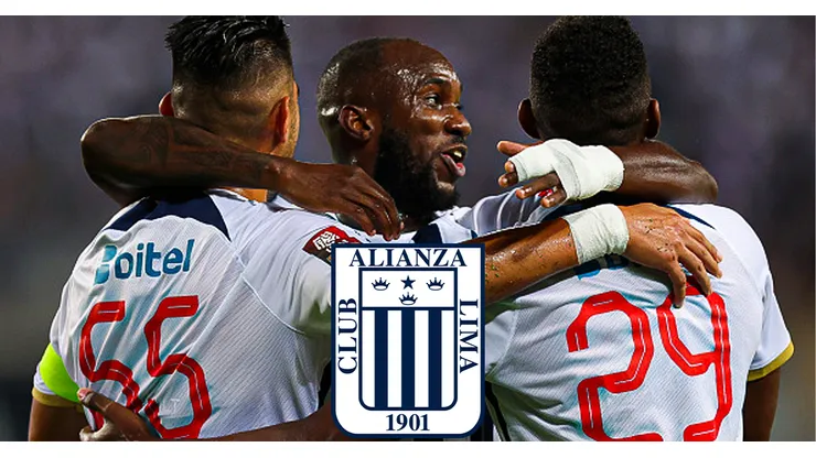 El plantel de Alianza Lima festejando un gol.