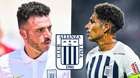 El técnico Mariano Soso y el jugador Paolo Guerrero, ambos de Alianza Lima.