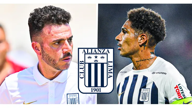 El técnico Mariano Soso y el jugador Paolo Guerrero, ambos de Alianza Lima.
