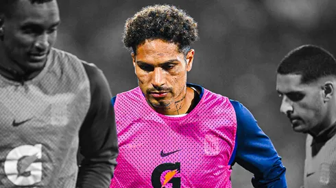 Paolo Guerrero calentando antes de un partido de Alianza Lima.