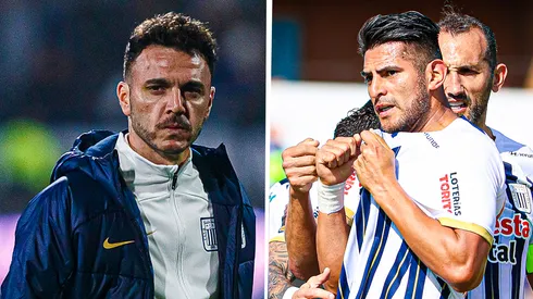 Mariano Soso y Carlos Zambrano, entrenador y defensa de Alianza Lima, respectivamente.