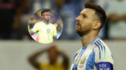 Brasil cree que Vinicius sufre lo mismo que Messi en Argentina hace algunos años.
