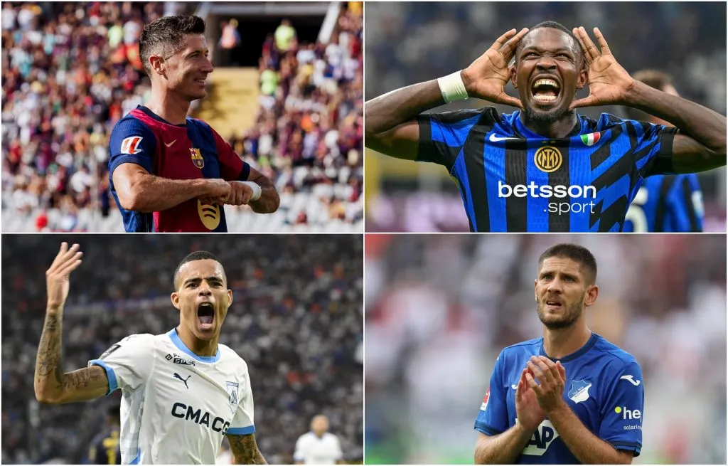 Lewandowski (Barcelona), Thuram (Inter), Greenwood (Marsella) y Kramarić (Hoffenheim), los otros goleadores.