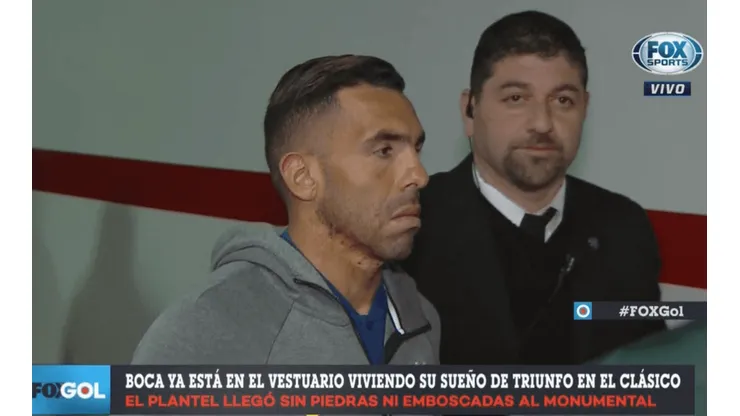 Video: la cara de Tevez entrando al Monumental lo dice todo