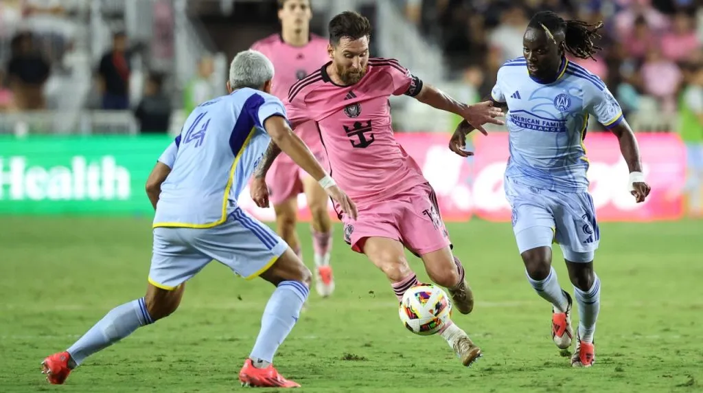 Messi en el partido Inter Miami v Atlanta United. (Foto: Imago)