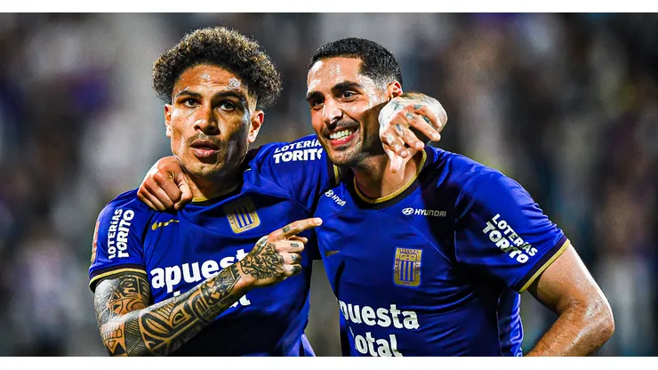 Paolo Guerrero y Pablo Sabbag, delanteros de Alianza Lima.