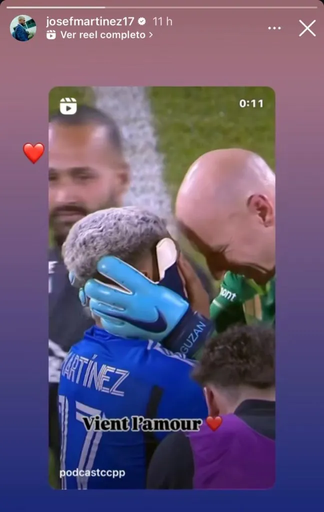 Reacción de Martínez a eliminación en la MLS. (Foto: Instagram / @josefmartinez17)