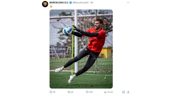 La foto que subió Barcelona SC a sus redes sociales. (Foto: @Barcelona SC)