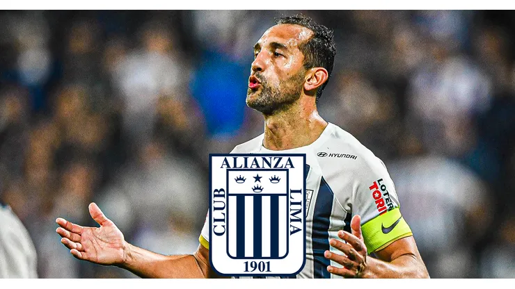 Hernán Barcos jugando para Alianza Lima.