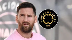 Lionel Messi y el logo del Mundial de Clubes.
