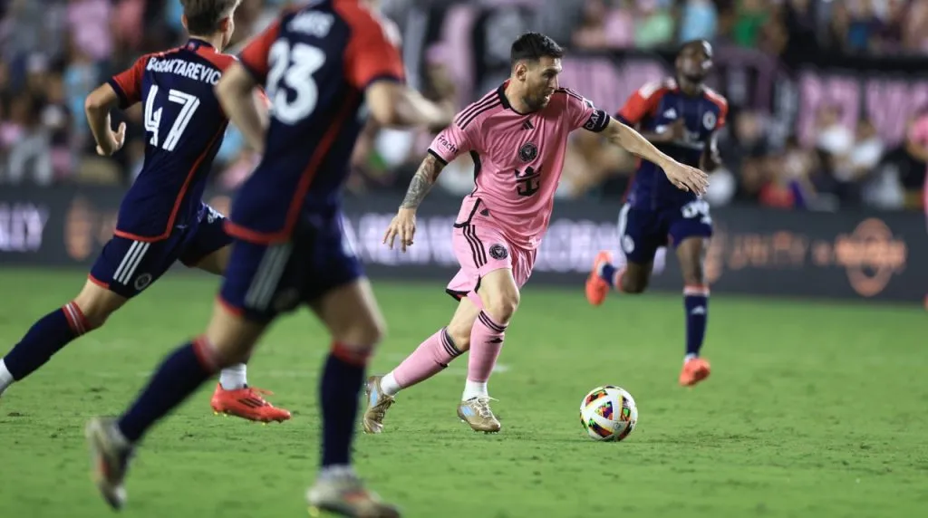 Messi en el partido Inter Miami vs New England Revolution