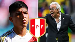 Piero Quispe y Jorge Fossati, jugador y técnico de la Selección Peruana.