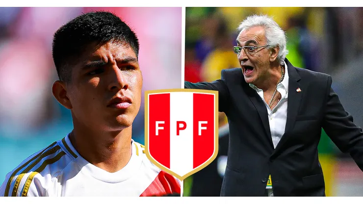 Piero Quispe y Jorge Fossati, jugador y técnico de la Selección Peruana.