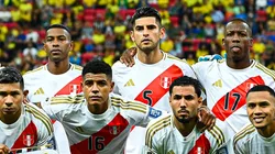 Selección Peruana jugando ante Brasil.