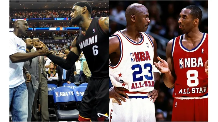 Michael Jordan con LeBron James y Kobe Bryant
