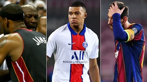 Michael Jordan, LeBron James, Kylian Mbappé y Lionel Messi