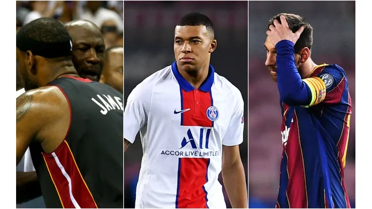 Michael Jordan, LeBron James, Kylian Mbappé y Lionel Messi