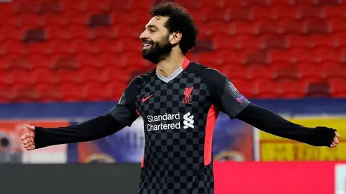 Mohamed Salah, autor del primer tanto de Liverpool