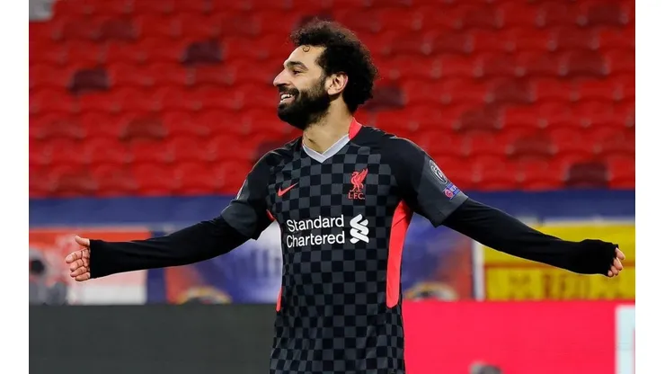 Mohamed Salah, autor del primer tanto de Liverpool