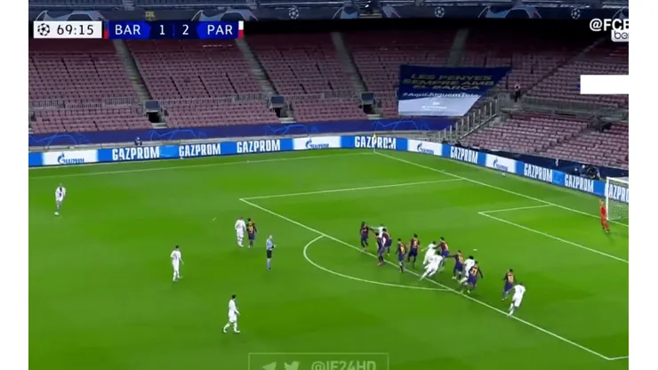 El tiro libre de Paredes, por favor: Kean metió el 3-1 para PSG ante Barcelona