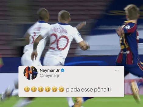 El tuit que borró Neymar sobre el penal del Barcelona contra PSG