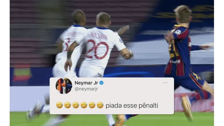El tuit que borró Neymar sobre el penal del Barcelona contra PSG
