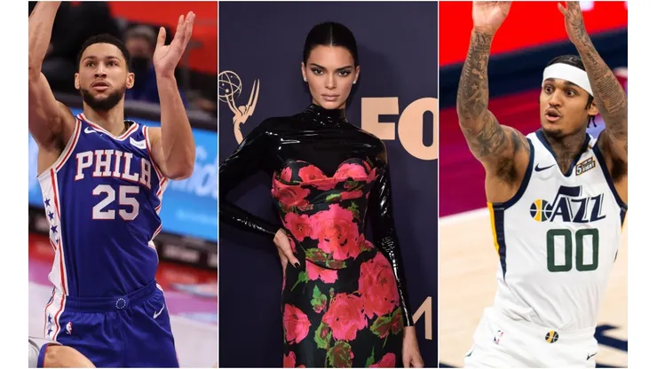 Ben Simmons, Kendall Jenner y Jordan Clarkson (Foto: Getty)
