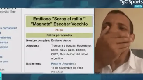La reacción de Vecchio al ver que le cambiaron el perfil de Wikpedia