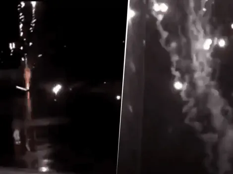 Video: hinchas del Barça tiraron fuegos artificiales alrededor del hotel del PSG