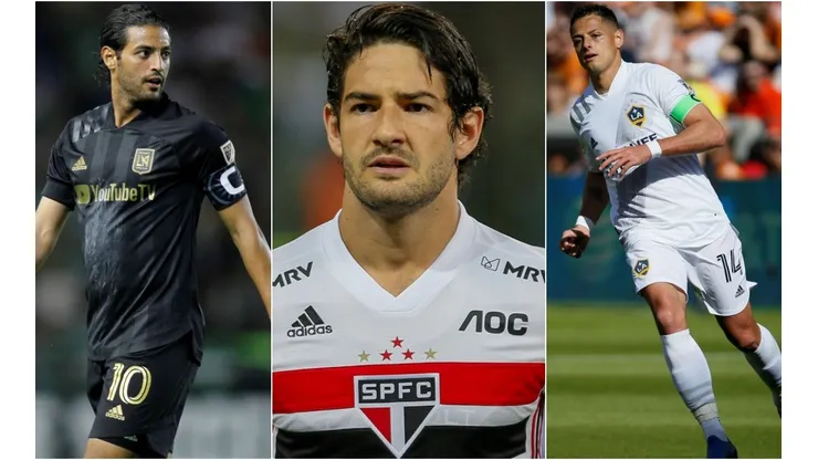 Carlos Vela, Alexandre Pato y Javier Hernández