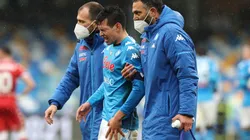 Hirving Lozano presentó una lesión muscular en Napoli