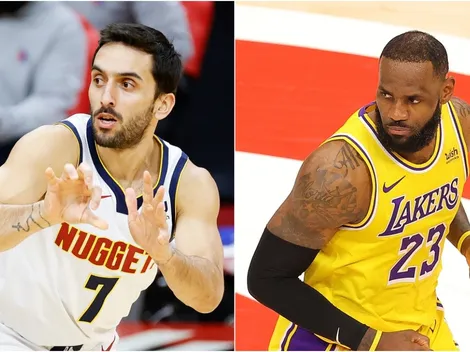 Campazzo le pintó la cara a LeBron: asistencia y rebote mágico