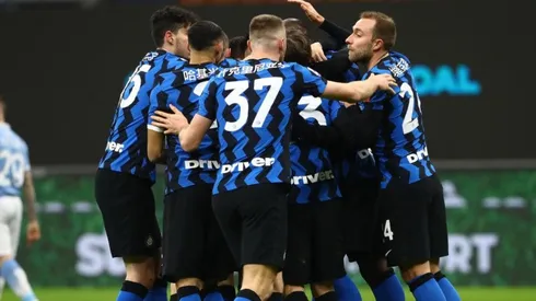 Así celebraron los jugadores de Inter de Milán.