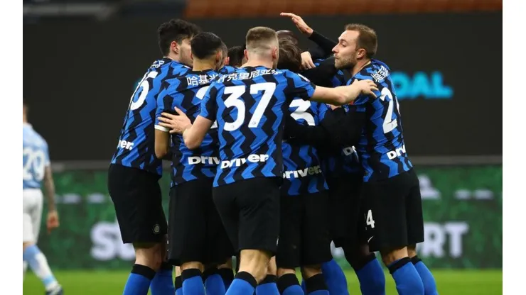 Así celebraron los jugadores de Inter de Milán.