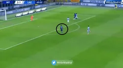 Golazo para el 3-1 de Inter ante Lazio.