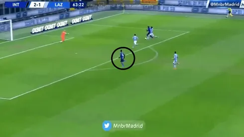 Golazo para el 3-1 de Inter ante Lazio.