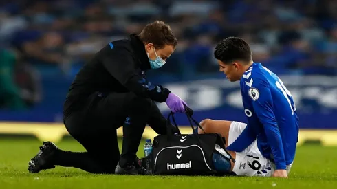 Gran preocupación en el Everton por una posible nueva lesión de James Rodríguez