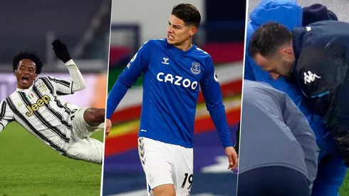 Juan Guillermo Cuadrado, James Rodríguez y David Ospina.