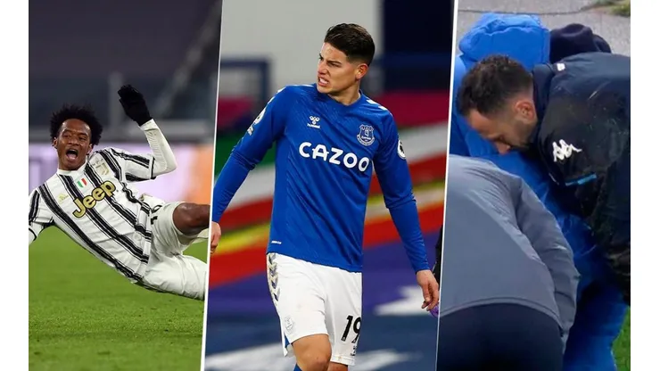 Juan Guillermo Cuadrado, James Rodríguez y David Ospina.