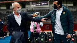 Javier Aguirre y Santiago Solari se saludan en Monterrey vs. América