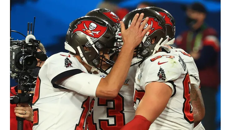 Tom Brady y Rob Gronkowski