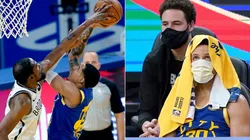 Kevin Durant, Juan Toscano y Stephen Curry