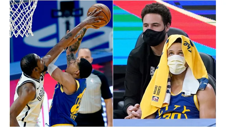 Kevin Durant, Juan Toscano y Stephen Curry