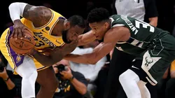 LeBron James y Giannis Antetokounmpo