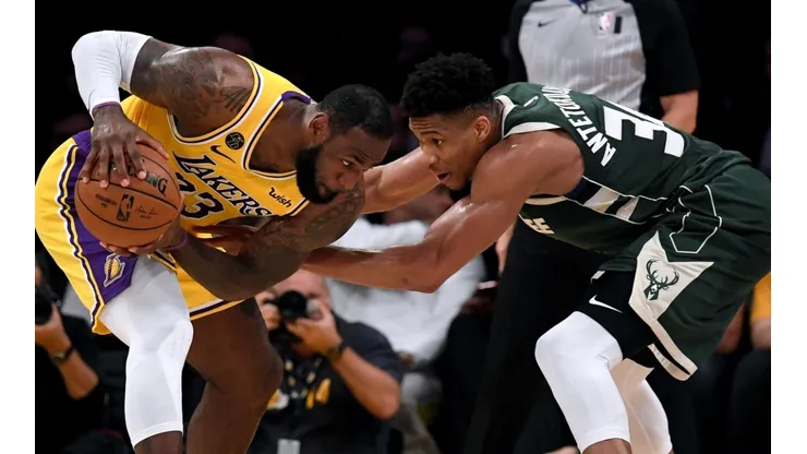 LeBron James y Giannis Antetokounmpo
